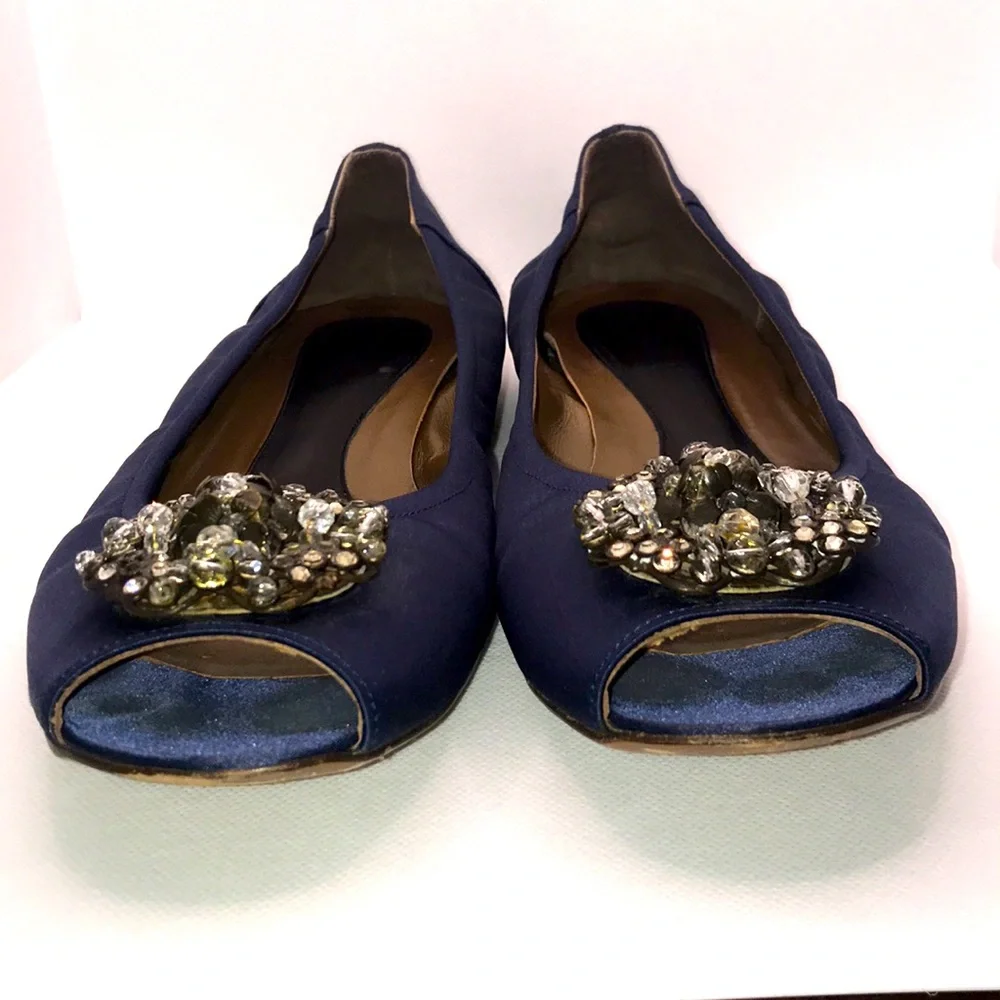 Marni Blue Flats with Embellished Detail - Picture 2 of 7